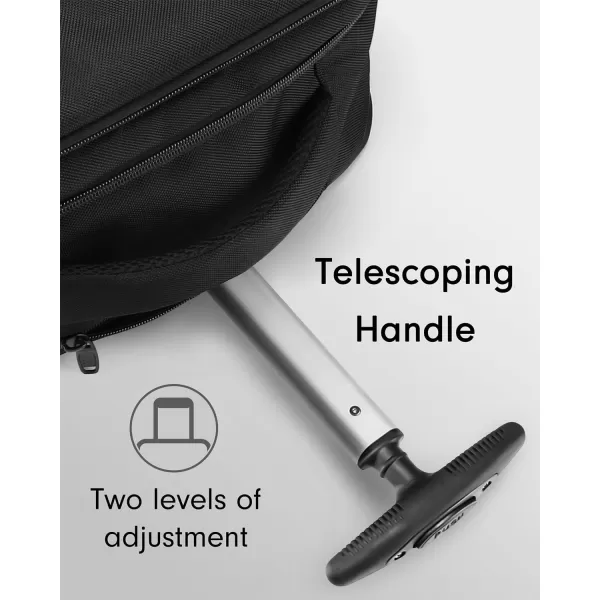 MATEIN Rolling Backpack Travel Laptop Backpack with Wheels Fits 17 Inch Computer Water Resistant Large Roller Carry On Luggage Wheeled Backpack Trolley Overnight Work Business College Bag BlackBlack