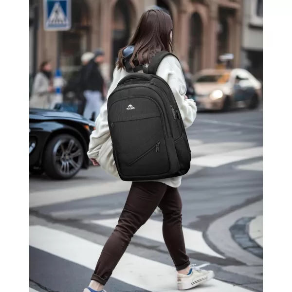 MATEIN School Laptop Backpack Extra Large TSA Friendly College Computer Bookbag with Laptop Compartment Fits 17 Inch Notebook Water Resistant Business Work Travel Bag Graduation Gifts for Men WomenBlack