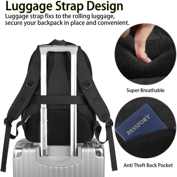 MATEIN School Laptop Backpack Extra Large TSA Friendly College Computer Bookbag with Laptop Compartment Fits 17 Inch Notebook Water Resistant Business Work Travel Bag Graduation Gifts for Men WomenBlack