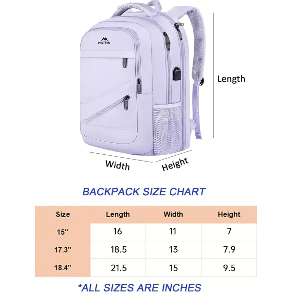 MATEIN School Laptop Backpack Extra Large TSA Friendly College Computer Bookbag with Laptop Compartment Fits 17 Inch Notebook Water Resistant Business Work Travel Bag Graduation Gifts for Men WomenPurple