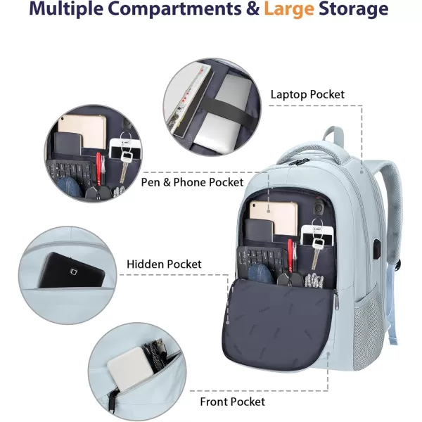 MATEIN School Laptop Backpack Extra Large TSA Friendly College Computer Bookbag with Laptop Compartment Fits 17 Inch Notebook Water Resistant Business Work Travel Bag Graduation Gifts for Men WomenBlue