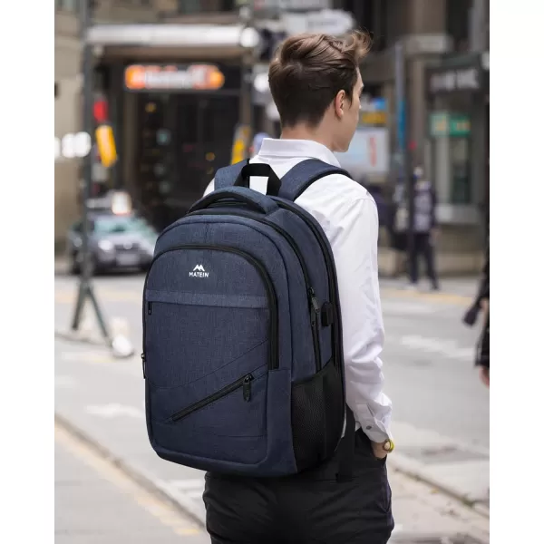 MATEIN School Laptop Backpack Extra Large TSA Friendly College Computer Bookbag with Laptop Compartment Fits 17 Inch Notebook Water Resistant Business Work Travel Bag Graduation Gifts for Men WomenDark Blue