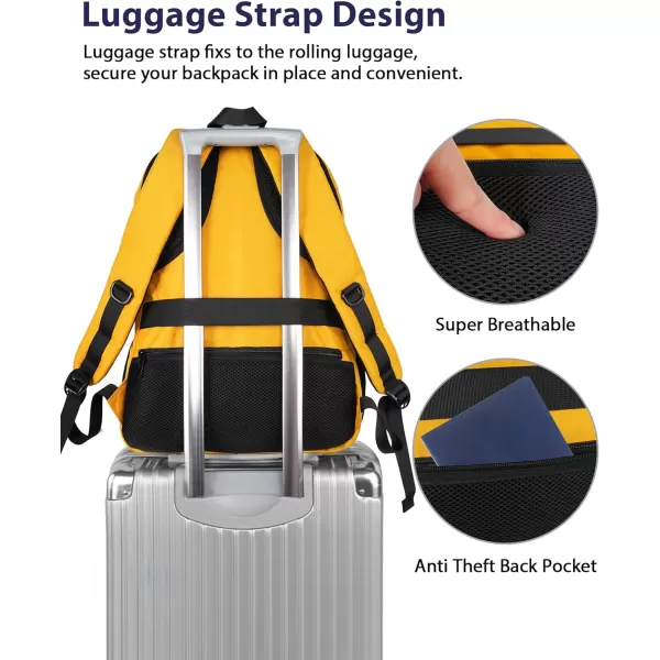 MATEIN School Laptop Backpack Extra Large TSA Friendly College Computer Bookbag with Laptop Compartment Fits 17 Inch Notebook Water Resistant Business Work Travel Bag Graduation Gifts for Men WomenYellow