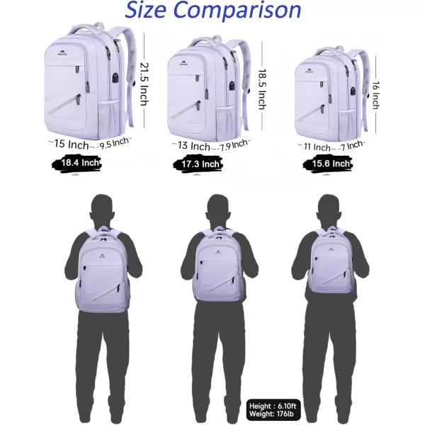 MATEIN School Laptop Backpack Extra Large TSA Friendly College Computer Bookbag with Laptop Compartment Fits 17 Inch Notebook Water Resistant Business Work Travel Bag Graduation Gifts for Men WomenPurple