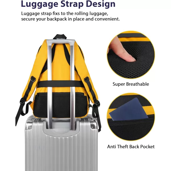 MATEIN School Laptop Backpack Extra Large TSA Friendly College Computer Bookbag with Laptop Compartment Fits 17 Inch Notebook Water Resistant Business Work Travel Bag Graduation Gifts for Men WomenYellow