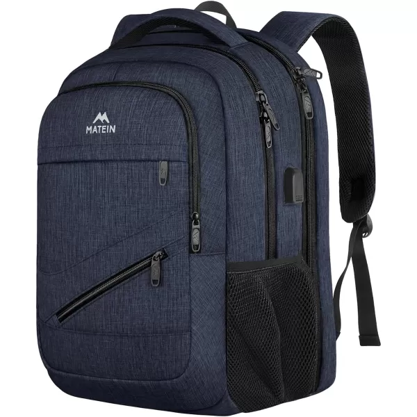 MATEIN School Laptop Backpack Extra Large TSA Friendly College Computer Bookbag with Laptop Compartment Fits 17 Inch Notebook Water Resistant Business Work Travel Bag Graduation Gifts for Men WomenDark Blue