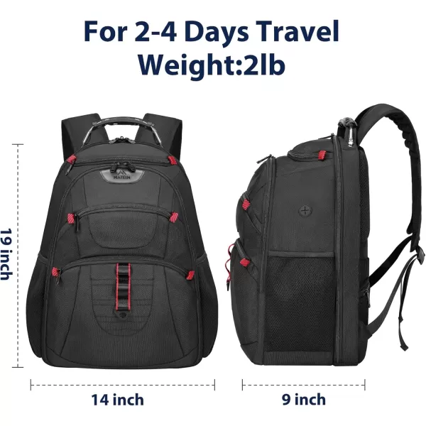MATEIN Work Backpack for Men Extra Large Big Business Bag for 173 inch Laptop Airline Approved TSA Travel Backpack with Wet Pocket Water Resistant Computer Bag Black