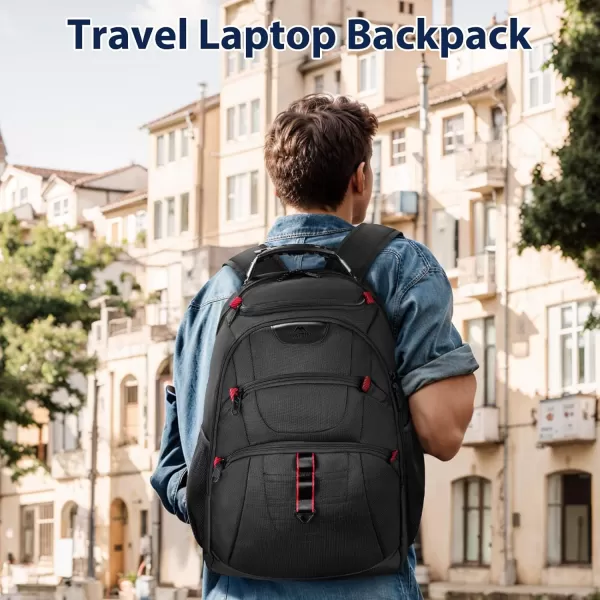 MATEIN Work Backpack for Men Extra Large Big Business Bag for 173 inch Laptop Airline Approved TSA Travel Backpack with Wet Pocket Water Resistant Computer Bag Black