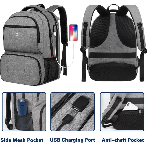 imageMATEIN Lunch Backpack for Men Work 17 Inch Insulated Cooler Backpack Lunch Box with USB Charging Port Water Resistant Laptop Backpack Computer Bag Meal Prep Backpack for Picnic College Travel BlackGrey