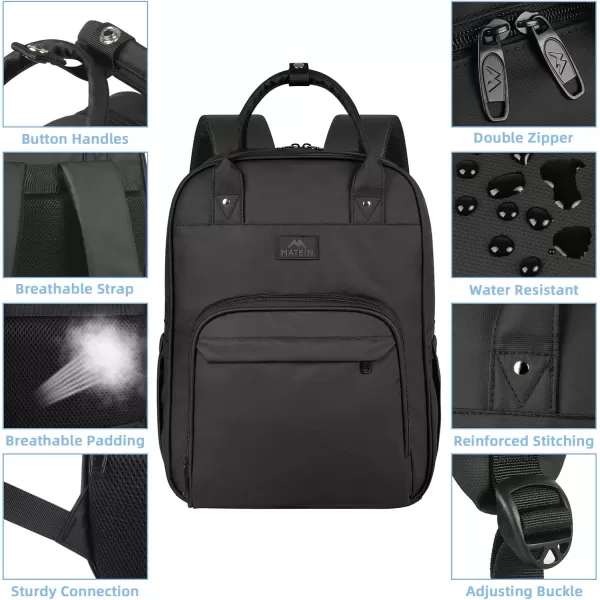 imageMATEIN Nursing Backpack Waterproof College Bag for Women with Removable Organizer 156 Inch Travel Lapatop Backpacks Medical Clinical Doctor Nurse Work Daypack for Women Gifts for Her PinkBlack