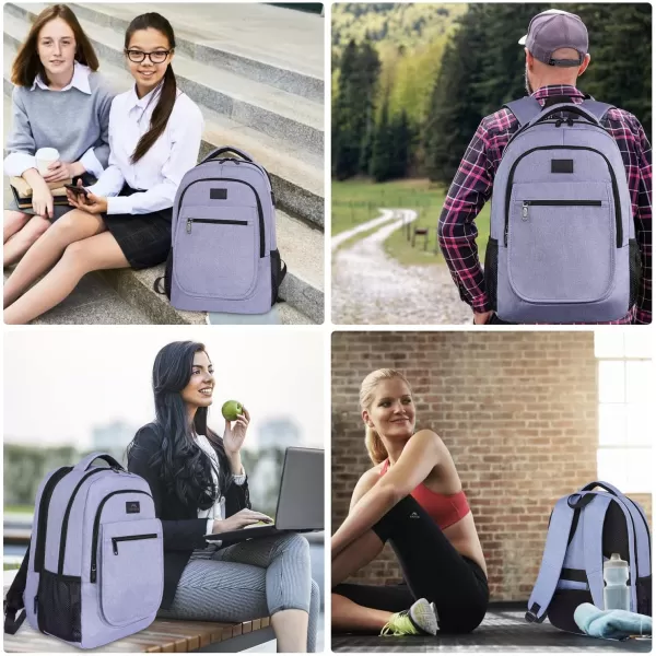 imageMATEIN Travel Backpack for Men Expandable Laptop Backpack with USB Charging PortAnti Theft Business Computer Bag Water Resistant College School Bookbag Gifts for Men Women Fit 156 Inch LaptopBlackPurple