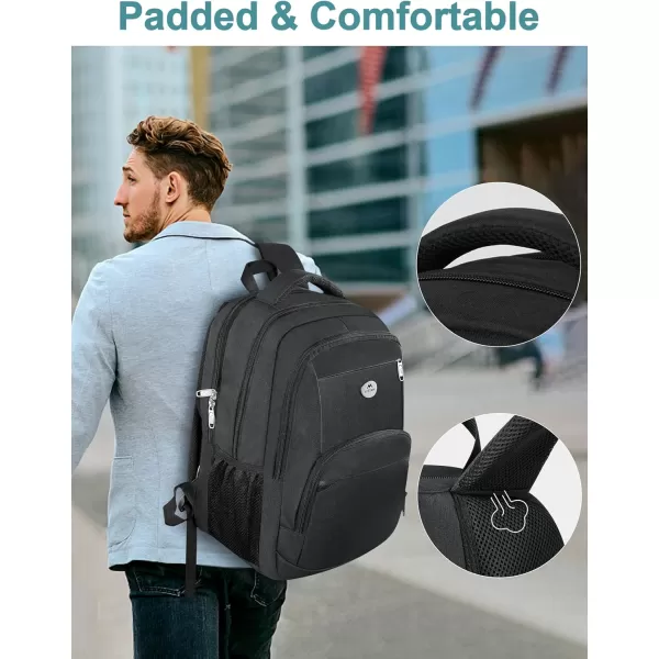 imageMATEIN 17 Inch Laptop Backpack Extra Large College Backpacks TSA Friendly Padded Computer Bag with USB Charging Port Waterproof AntiTheft Backpack for Men Women Gifts156inchBlack