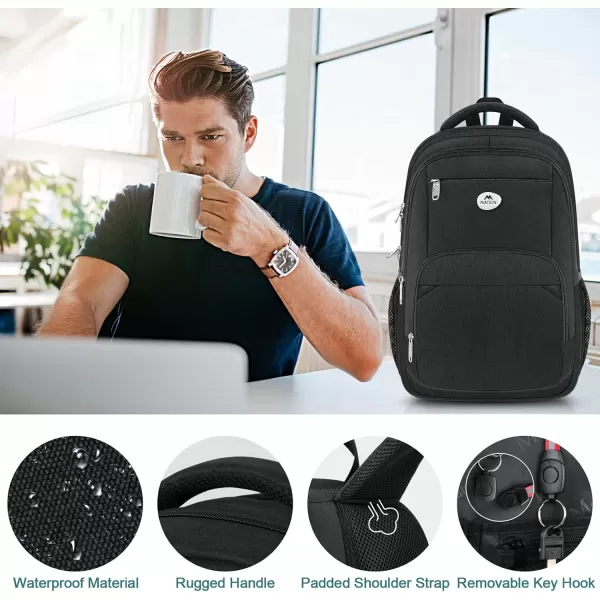 imageMATEIN 17 Inch Laptop Backpack Extra Large College Backpacks TSA Friendly Padded Computer Bag with USB Charging Port Waterproof AntiTheft Backpack for Men Women Gifts17inchBlack