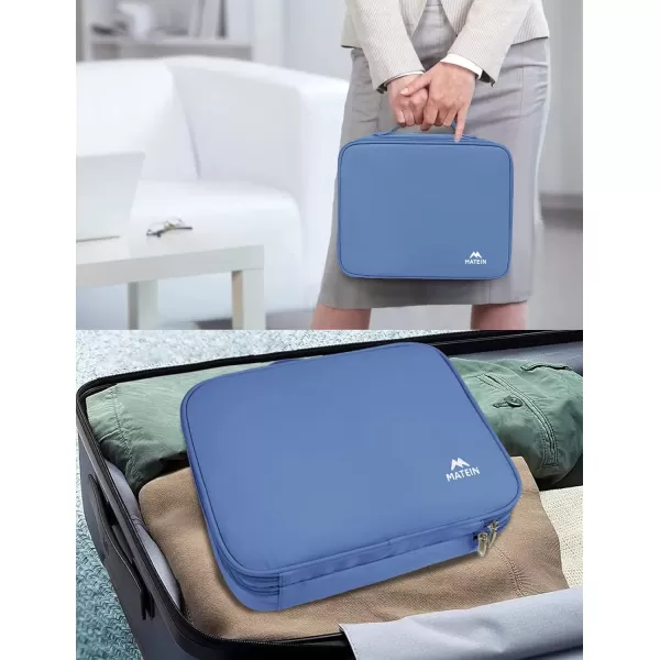 imageMATEIN Electronics Organizer Travel Case Water Resistant Cable Organizer Bag for Travel Essentials Tech Gifts for Men Storage Bag as Accessories for Phone Cord Tablet BlackBlue