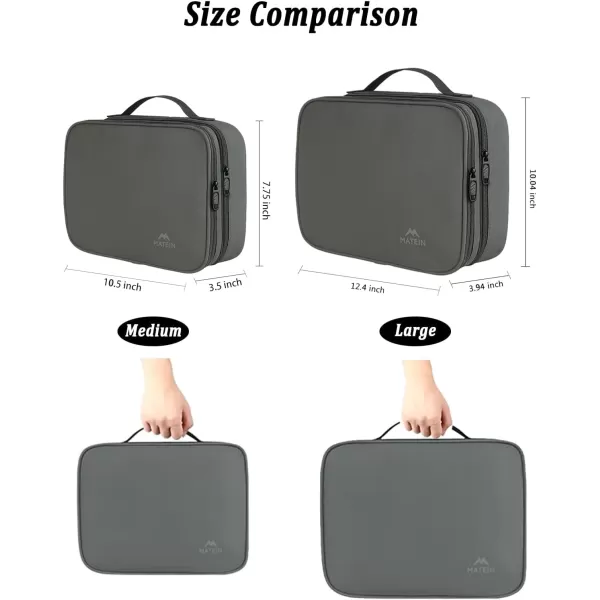 imageMATEIN Electronics Organizer Travel Case Water Resistant Cable Organizer Bag for Travel Essentials Tech Gifts for Men Storage Bag as Accessories for Phone Cord Tablet BlackGrey