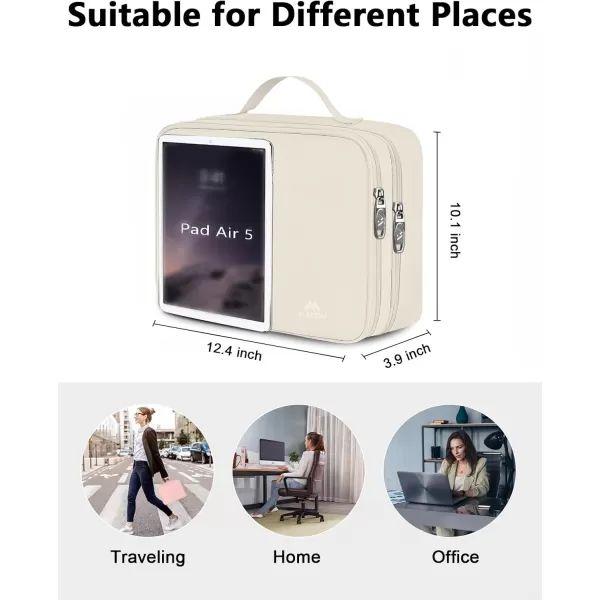 imageMATEIN Electronics Organizer Travel Case Water Resistant Cable Organizer Bag for Travel Essentials Tech Gifts for Men Storage Bag as Accessories for Phone Cord Tablet BlackWhite