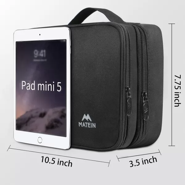 imageMATEIN Electronics Organizer Travel Case Water Resistant Cable Organizer Bag for Travel Essentials Tech Gifts for Men Storage Bag as Accessories for Phone Cord Tablet BlackAntique Black