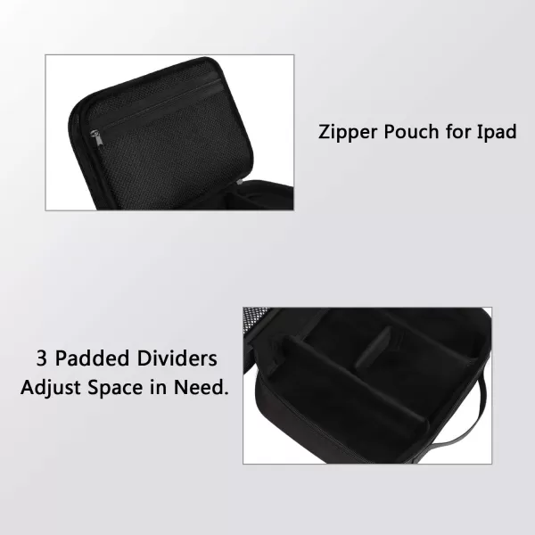 imageMATEIN Electronics Organizer Travel Case Water Resistant Cable Organizer Bag for Travel Essentials Tech Gifts for Men Storage Bag as Accessories for Phone Cord Tablet BlackAntique Black