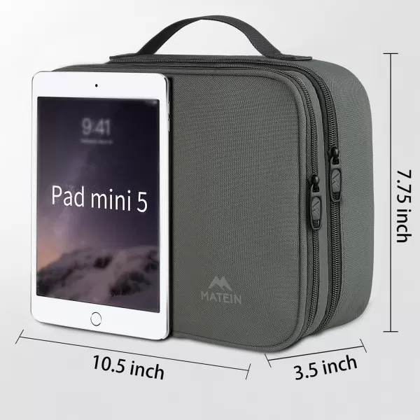 imageMATEIN Electronics Organizer Travel Case Water Resistant Cable Organizer Bag for Travel Essentials Tech Gifts for Men Storage Bag as Accessories for Phone Cord Tablet BlackGrey