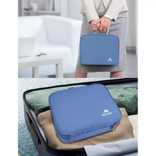 imageMATEIN Electronics Organizer Travel Case Water Resistant Cable Organizer Bag for Travel Essentials Tech Gifts for Men Storage Bag as Accessories for Phone Cord Tablet BlackBlue