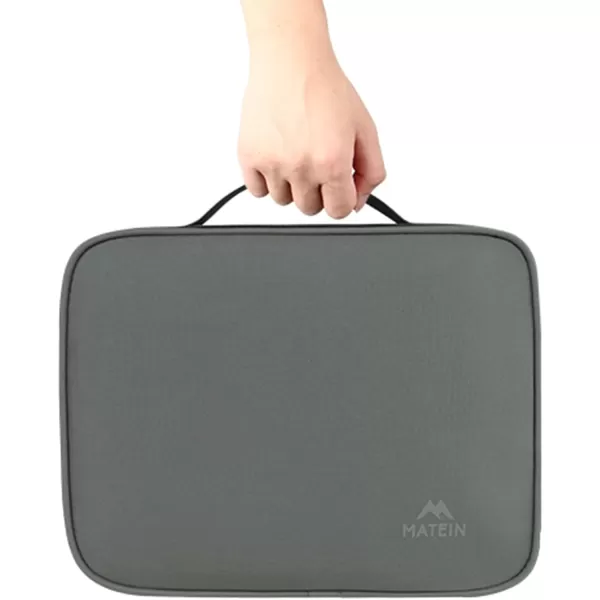 imageMATEIN Electronics Organizer Travel Case Water Resistant Cable Organizer Bag for Travel Essentials Tech Gifts for Men Storage Bag as Accessories for Phone Cord Tablet BlackGrey