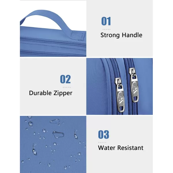 imageMATEIN Electronics Organizer Travel Case Water Resistant Cable Organizer Bag for Travel Essentials Tech Gifts for Men Storage Bag as Accessories for Phone Cord Tablet BlackBlue