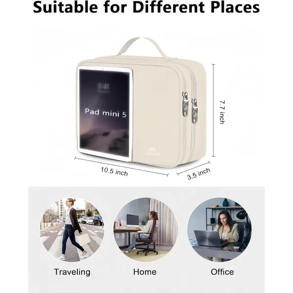 imageMATEIN Electronics Organizer Travel Case Water Resistant Cable Organizer Bag for Travel Essentials Tech Gifts for Men Storage Bag as Accessories for Phone Cord Tablet BlackWhite
