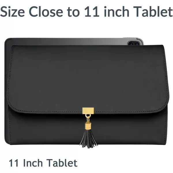 imageMATEIN Jewelry Organizer for Travel Womens PU Leather Large Jewerly Holder with Tassel Travel Necklace Earring Ring Bracelet Storage Case PurpleBlack