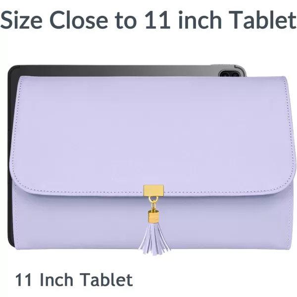 imageMATEIN Jewelry Organizer for Travel Womens PU Leather Large Jewerly Holder with Tassel Travel Necklace Earring Ring Bracelet Storage Case PurplePurple