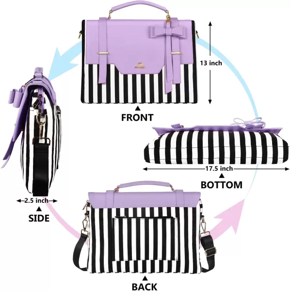 imageMATEIN Laptop Bag for Women 156 inch Slim Computer Briefcase Sleeve Case Lightweight Cute Girly Messenger Shoulder Carrying Work Tote Bag with Rfid Pocket Sister Gifts for School Girl Office PinkPurple