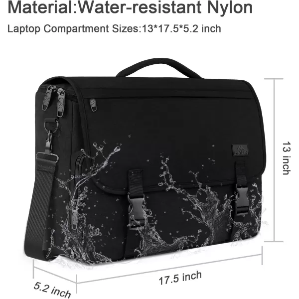 imageMATEIN Messenger Bag for Men Briefcases Lightweight Mens Laptop Bag 173 inch Water Resistant Crossbody Satchel Bags Computer Work Office Bag with Shoulder Strap BrownBlack