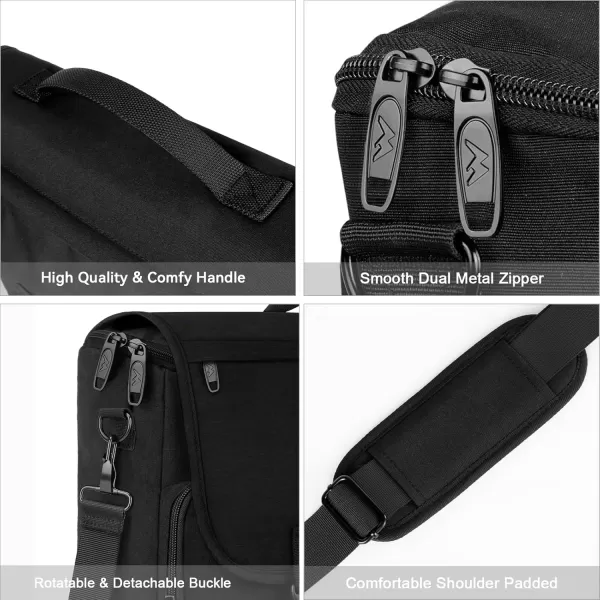 imageMATEIN Messenger Bag for Men Briefcases Lightweight Mens Laptop Bag 173 inch Water Resistant Crossbody Satchel Bags Computer Work Office Bag with Shoulder Strap BrownBlack