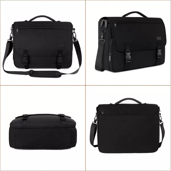 imageMATEIN Messenger Bag for Men Briefcases Lightweight Mens Laptop Bag 173 inch Water Resistant Crossbody Satchel Bags Computer Work Office Bag with Shoulder Strap BrownBlack