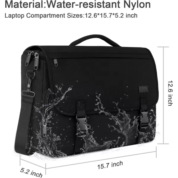 imageMATEIN Messenger Bag for Men Briefcases Lightweight Mens Laptop Bag 173 inch Water Resistant Crossbody Satchel Bags Computer Work Office Bag with Shoulder Strap BrownBlack