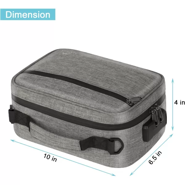 imageMATEIN Smell Proof Bag Odor Proof Bags Stash Box Container with Combination Lock Travel Storage Case with Detachable Shoulder Strap Scent Proof Bag Gifts for Men ampamp WomenGrey