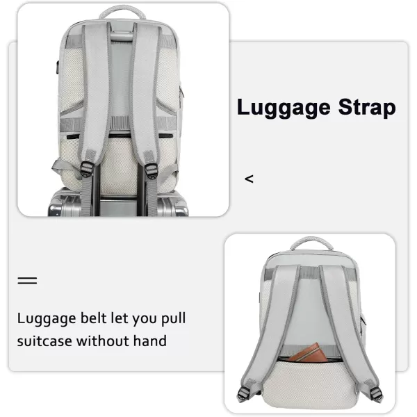imageMATEIN Travel Backpacks for Women Flight Approved 17 Inch Carry on Luggage Backpack with USB Charge Port 40L Laptop Backpack Daypack Business College Overnight Weekender Light PurpleGray