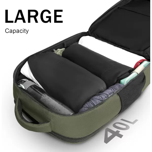 imageMATEIN Travel Backpacks for Women Flight Approved 17 Inch Carry on Luggage Backpack with USB Charge Port 40L Laptop Backpack Daypack Business College Overnight Weekender Light PurpleGreen