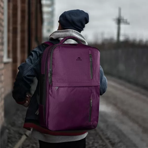 imageMATEIN Travel Backpacks for Women Flight Approved 17 Inch Carry on Luggage Backpack with USB Charge Port 40L Laptop Backpack Daypack Business College Overnight Weekender Light PurplePurple