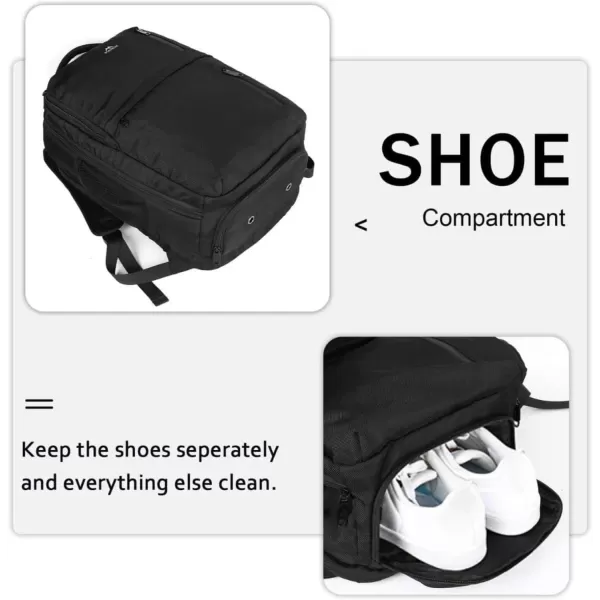 imageMATEIN Travel Backpacks for Women Flight Approved 17 Inch Carry on Luggage Backpack with USB Charge Port 40L Laptop Backpack Daypack Business College Overnight Weekender Light PurpleBlack