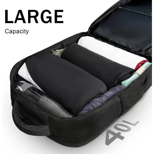 imageMATEIN Travel Backpacks for Women Flight Approved 17 Inch Carry on Luggage Backpack with USB Charge Port 40L Laptop Backpack Daypack Business College Overnight Weekender Light PurpleBlack