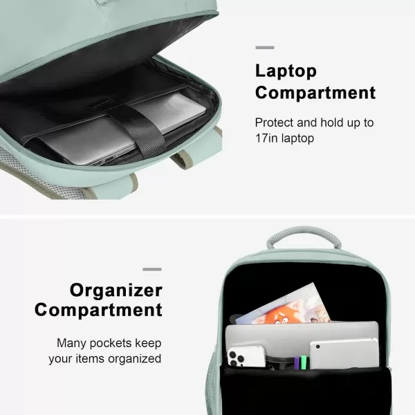 imageMATEIN Travel Backpacks for Women Flight Approved 17 Inch Carry on Luggage Backpack with USB Charge Port 40L Laptop Backpack Daypack Business College Overnight Weekender Light PurpleLight Blue