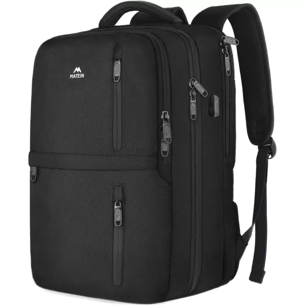 imageMATEIN Travel Backpacks for Women Flight Approved 17 Inch Carry on Luggage Backpack with USB Charge Port 40L Laptop Backpack Daypack Business College Overnight Weekender Light PurpleBlack