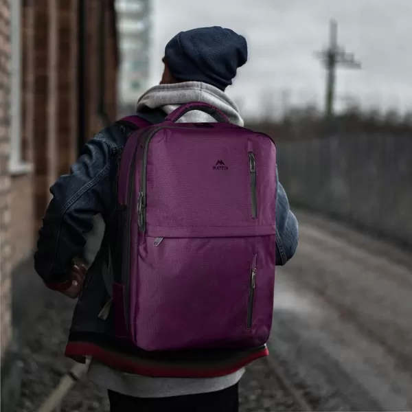 imageMATEIN Travel Backpacks for Women Flight Approved 17 Inch Carry on Luggage Backpack with USB Charge Port 40L Laptop Backpack Daypack Business College Overnight Weekender Light PurplePurple