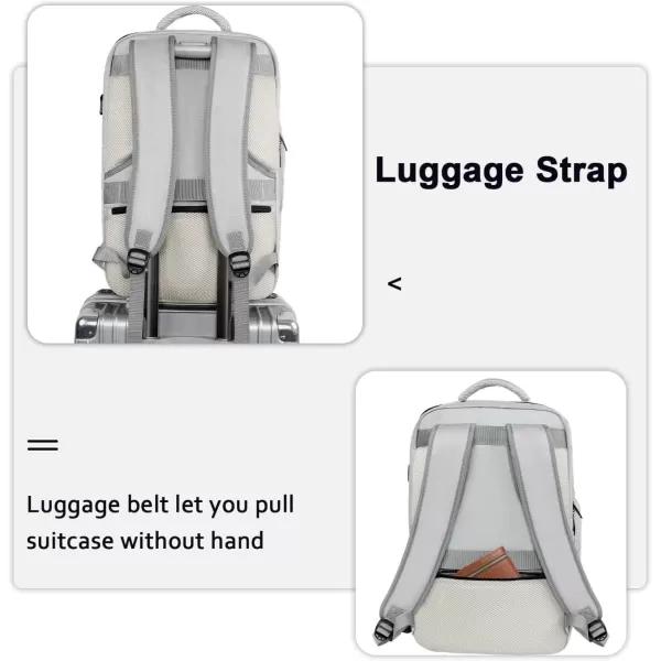 imageMATEIN Travel Backpacks for Women Flight Approved 17 Inch Carry on Luggage Backpack with USB Charge Port 40L Laptop Backpack Daypack Business College Overnight Weekender Light PurpleGray