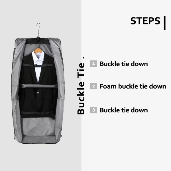 imageMATEIN Travel Garment Bag Large Convertible Carry On Suit Bag with Adjustable Shoulder Strap Waterproof 2 in 1 Hanging Luggage Bag for Men Women Foldable suitcase for Business Trips GreenBlack