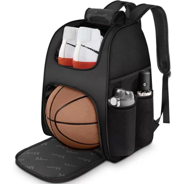 imageMATEIN Basketball Bag Sturdy Soccer Bag with Ball Holder ampamp Shoe Compartment Large Basketball Backpack for Training Equipment Water Resistant Sports Ball Bags Fits Volleyball Football ColorfulBlack