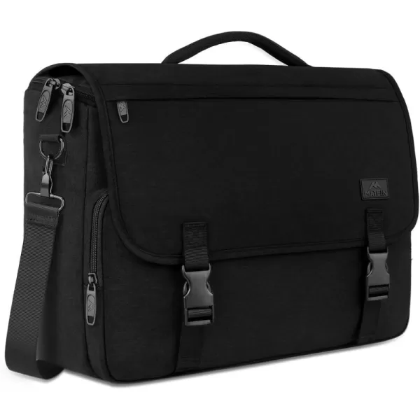 imageMATEIN Messenger Bag for Men Briefcases Lightweight Mens Laptop Bag 173 inch Water Resistant Crossbody Satchel Bags Computer Work Office Bag with Shoulder Strap BrownBlack