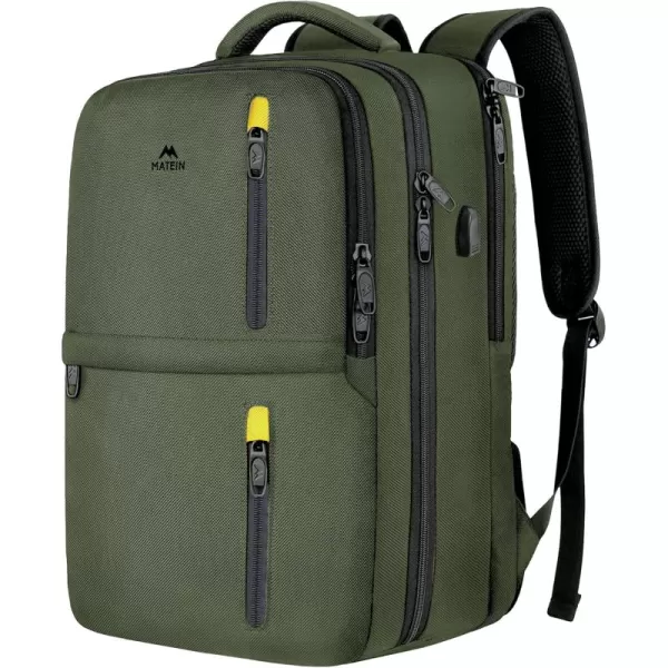 imageMATEIN Travel Backpacks for Women Flight Approved 17 Inch Carry on Luggage Backpack with USB Charge Port 40L Laptop Backpack Daypack Business College Overnight Weekender Light PurpleGreen