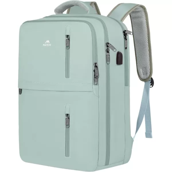 imageMATEIN Travel Backpacks for Women Flight Approved 17 Inch Carry on Luggage Backpack with USB Charge Port 40L Laptop Backpack Daypack Business College Overnight Weekender Light PurpleLight Blue