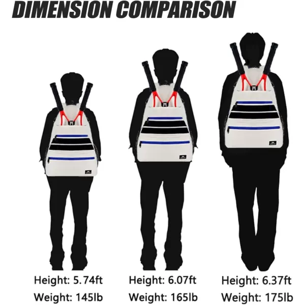 imageMATEIN Tennis Bag Tennis Racket Bags Large Tennis Backpack for Men ampamp Women with Shoe Compartment Hold 2 Rackets Waterproof Tennis Gifts BagBeige